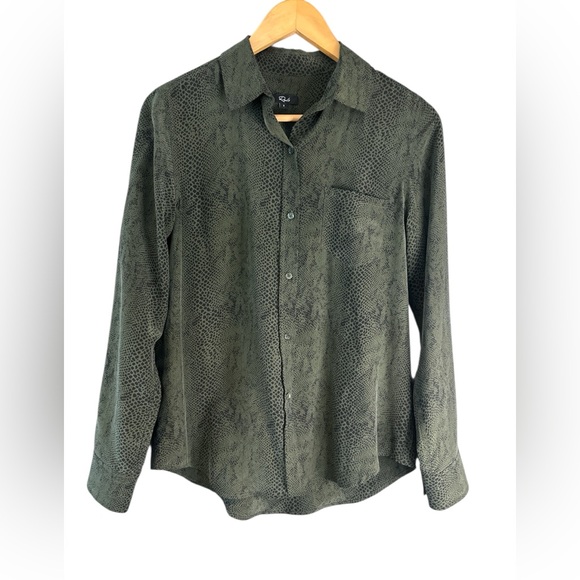 RAILS SILK KATE GREEN PYTHON BLOUSE - Picture 4 of 9